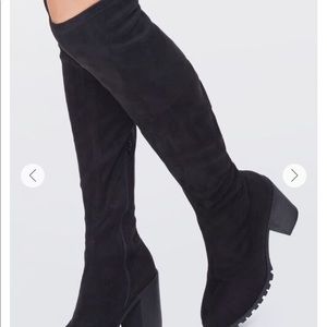 Faux Suede Over-the-Knee Boots
